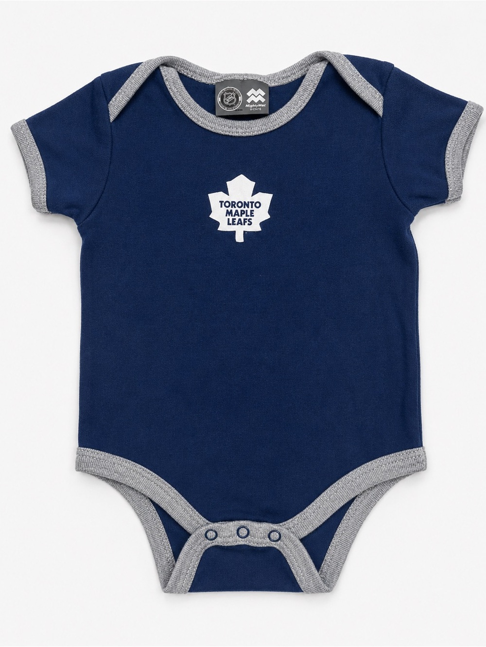 NHL Toronto Maple Leafs Navy and Gray Baby Bodysuit